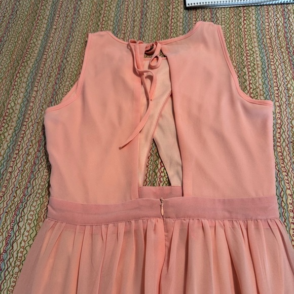 The Hanger Elegant light Peach Sleeveless Maxi Dress Goddess Style Size Medium - Picture 8 of 13